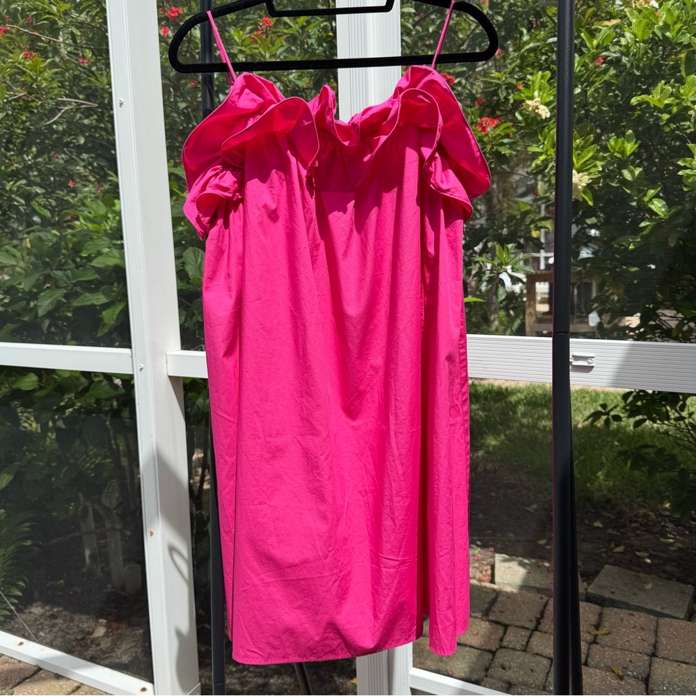 H&M Hot Pink Ruffle Mini Dress - Picture 6 of 6